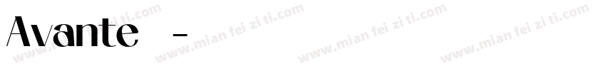 Avante 粗体字体转换